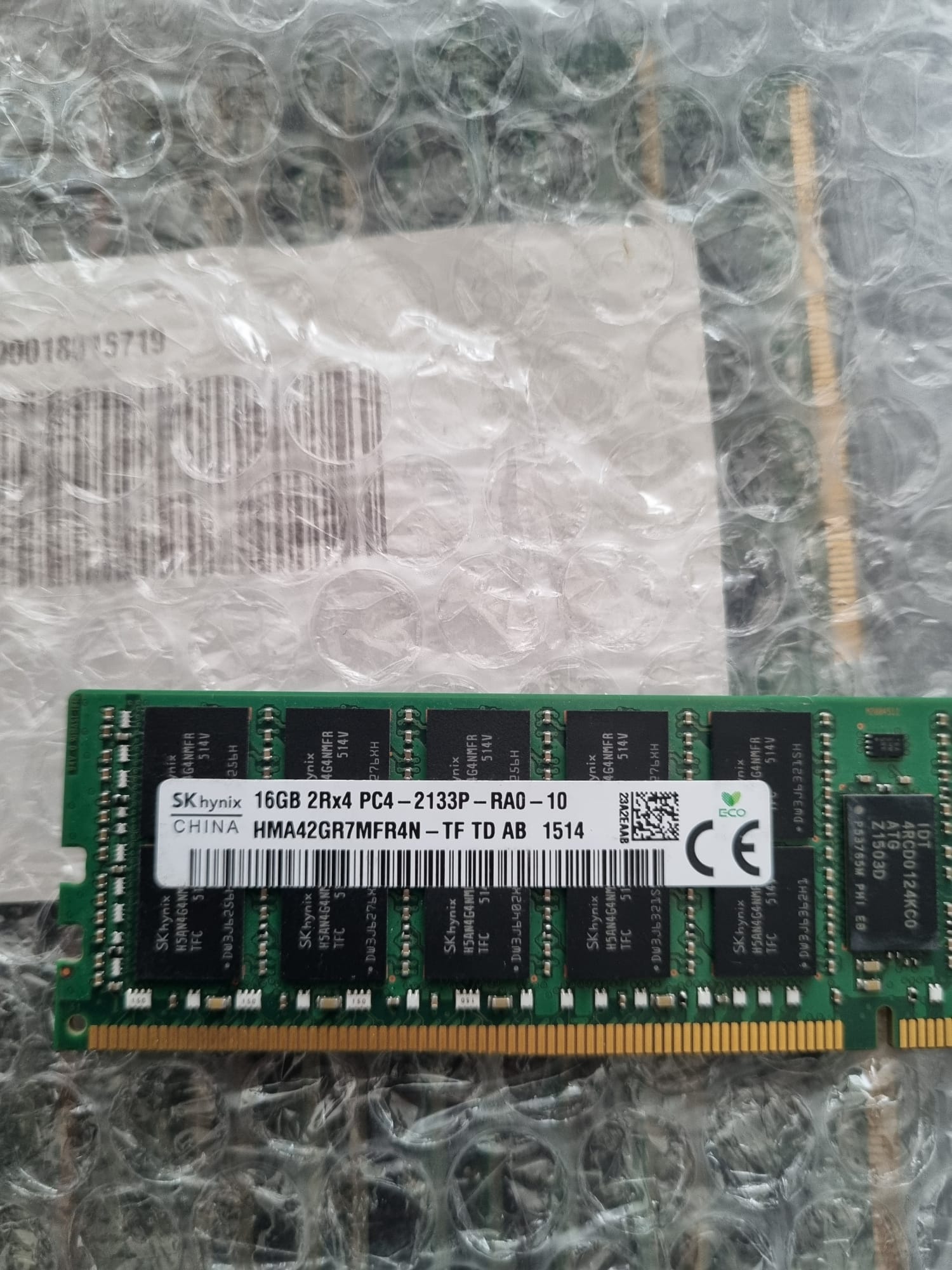 Skhynix 16 gb 2133mhz sunucu rami